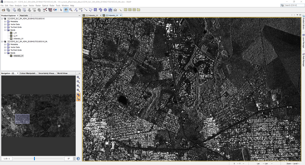 ICEYE SAR Data in SNAP