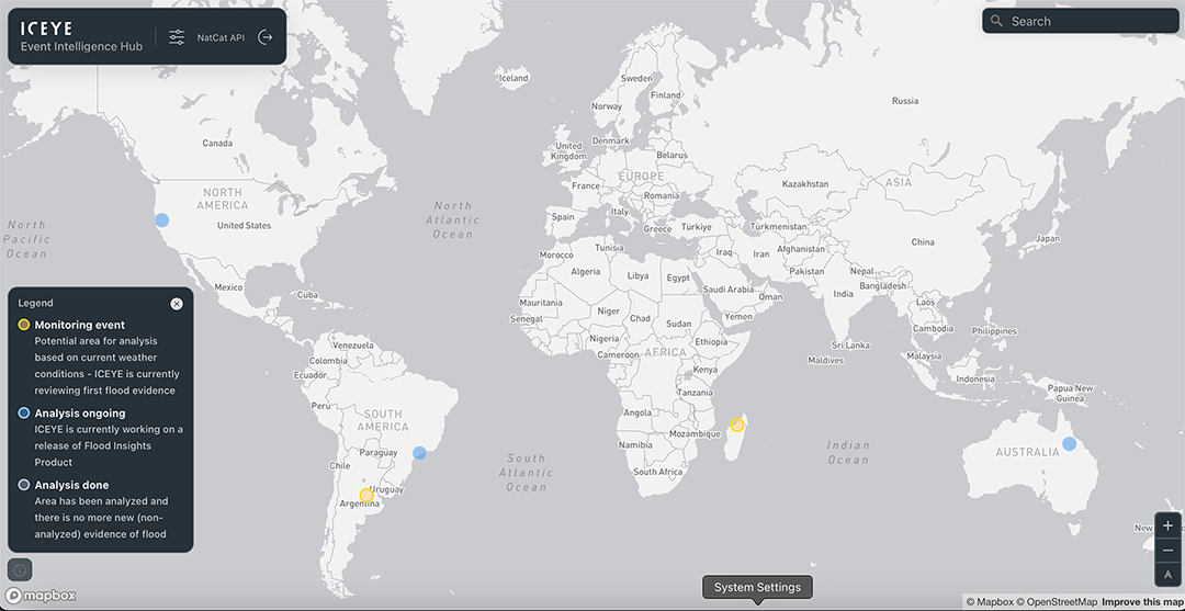 Flood data usage blog_ICEYE Event Intelligence Hub